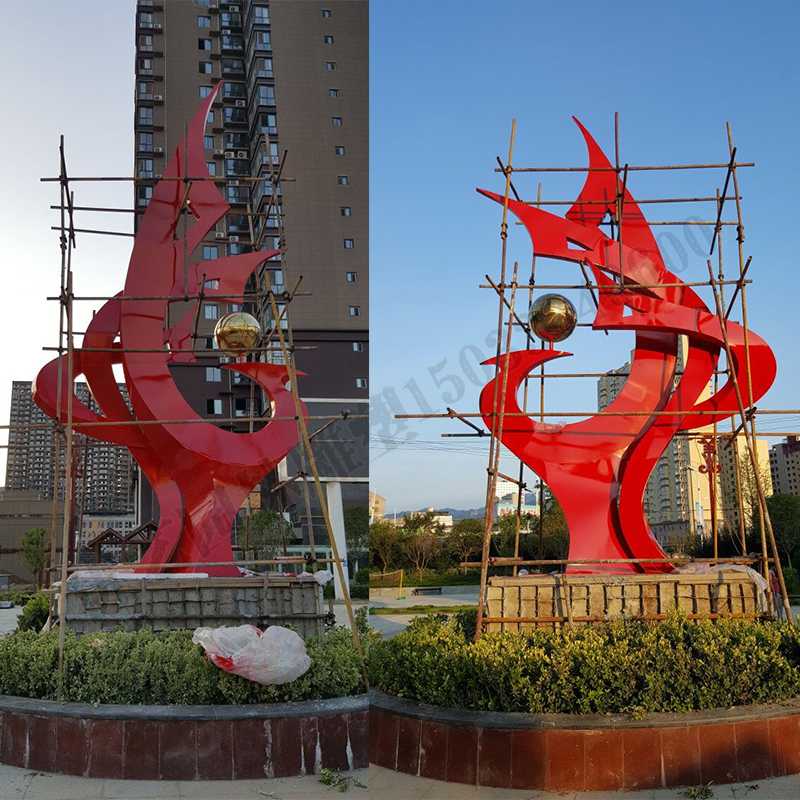 大型不銹鋼雕塑，不銹鋼鳳凰雕塑，小區(qū)不銹鋼景觀雕塑
