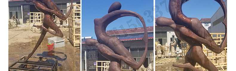 銅舞蹈人物雕塑，抽象男女人物雕塑，抽象跳舞人物銅雕塑