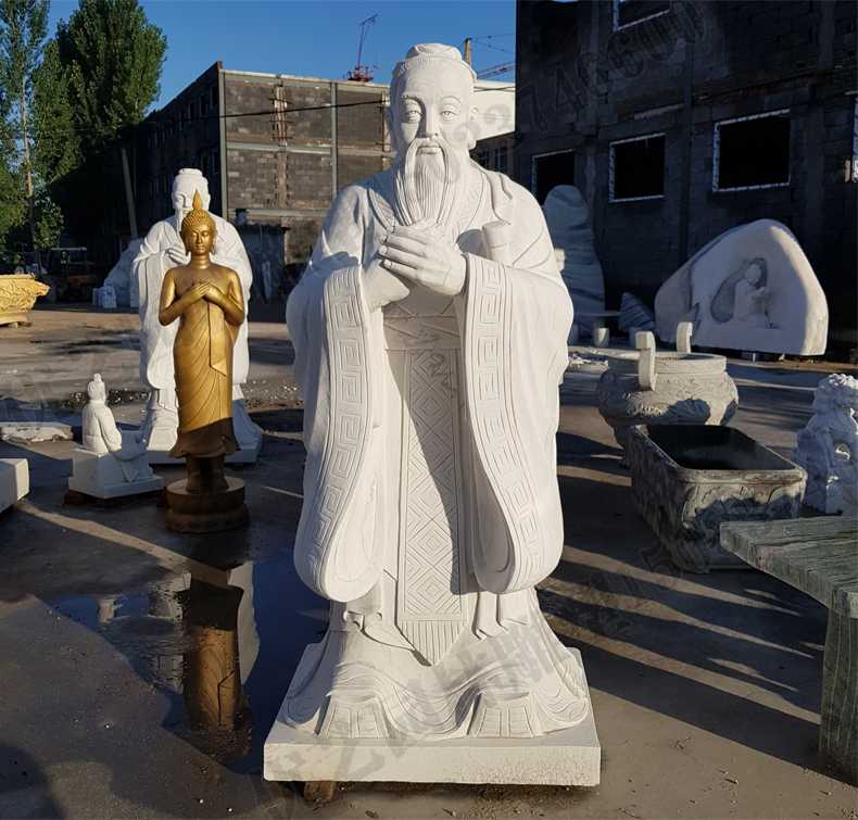 石雕孔子像，大理石孔子像，校園孔子雕像