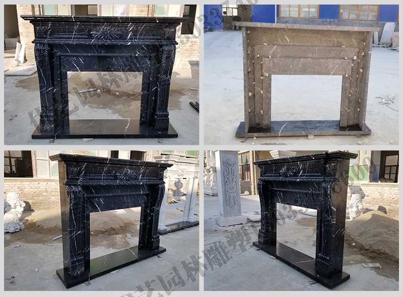 石雕壁爐架廠家，石雕壁爐架工廠，定制石雕壁爐架