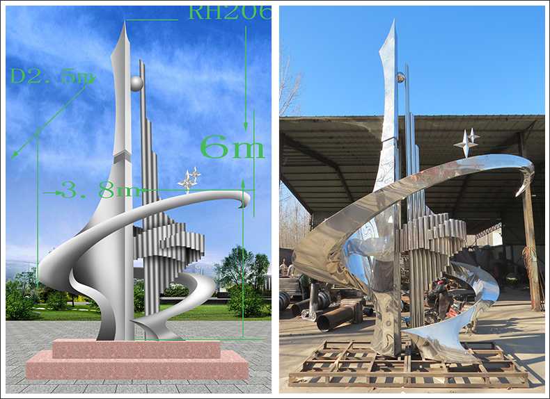 大型不銹鋼雕塑，不銹鋼雕塑廠家，室外大型景觀雕塑