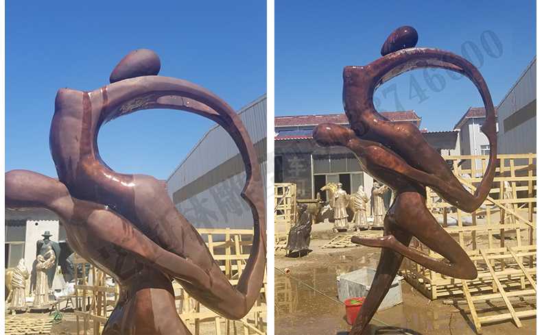 銅舞蹈人物雕塑，銅跳舞人，跳舞人物雕塑