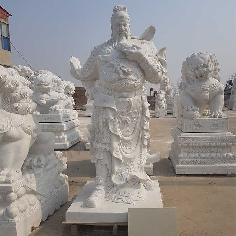 漢白玉關公像，大理石關公像，石雕關公雕像，石材關公像
