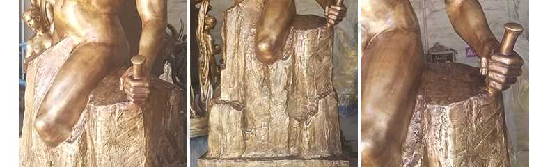 自我雕刻銅雕塑，銅自我雕刻，雕刻自我人物銅雕塑