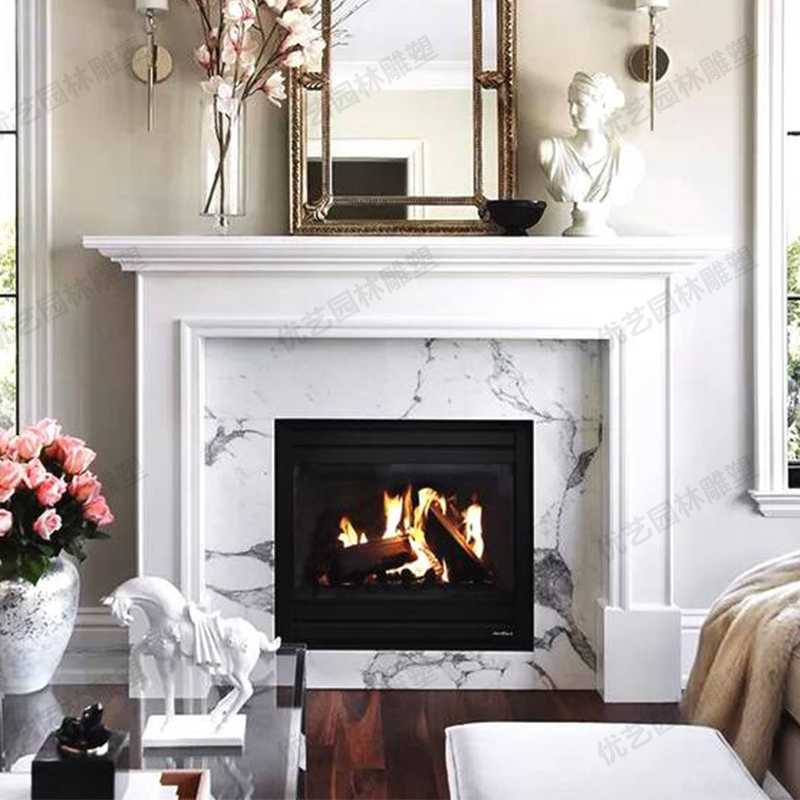 室內(nèi)壁爐架，大理石壁爐架