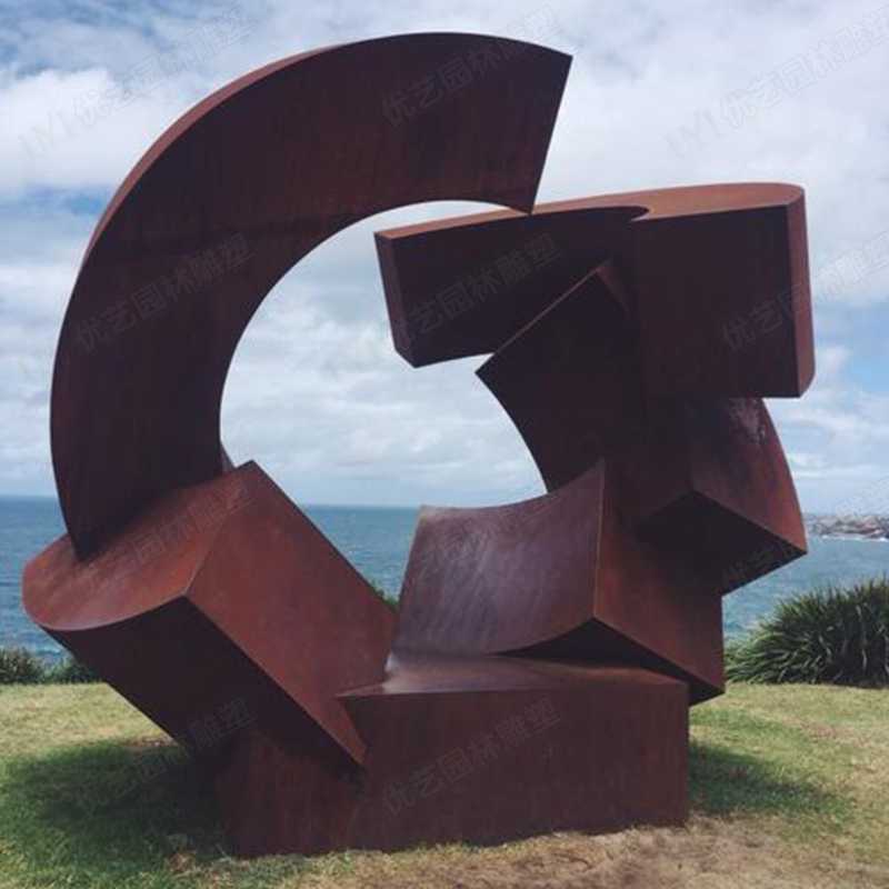 耐候鋼雕塑，室外抽象耐候鋼雕塑