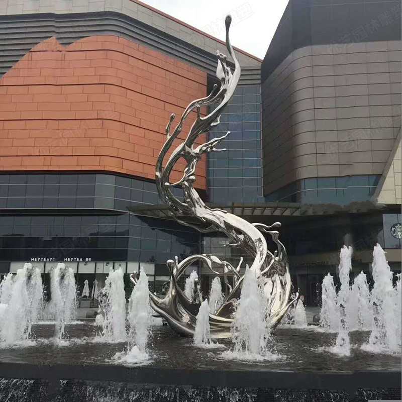 不銹鋼浪花雕塑，不銹鋼雕塑廠家