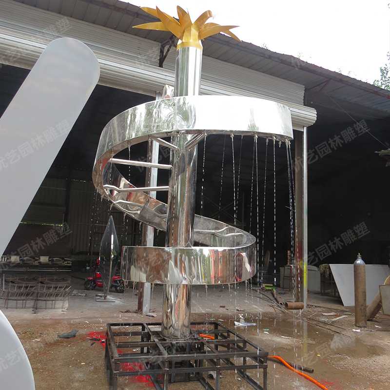 水景噴泉雕塑，不銹鋼雕塑廠家