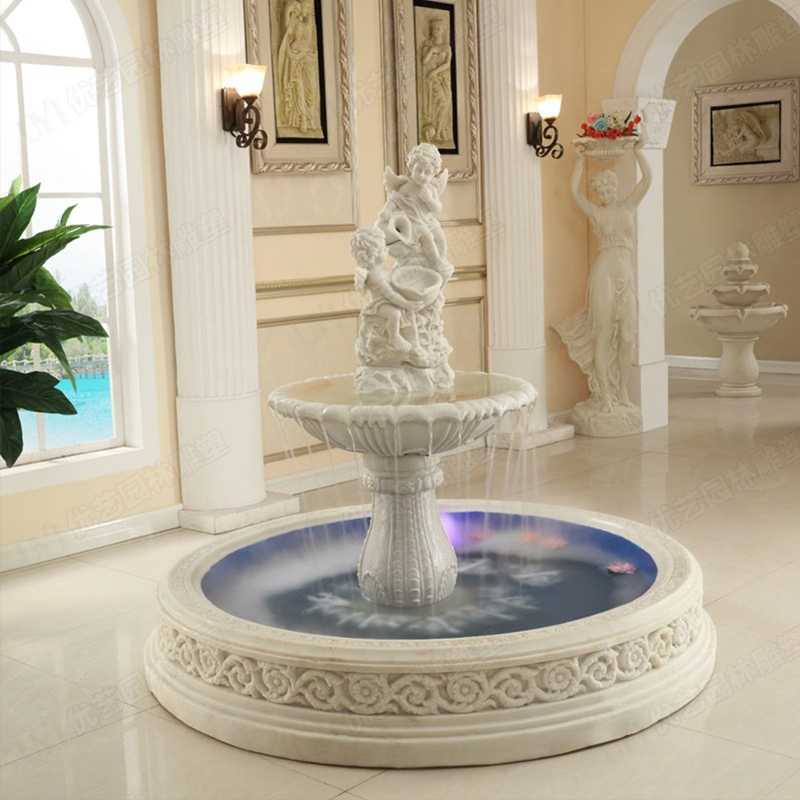 石雕噴泉，歐式人物噴泉